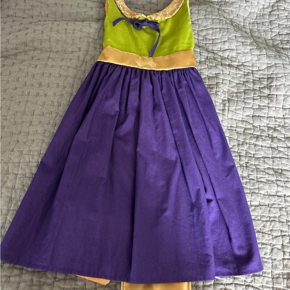 Elegant Purple and Green Kids Formal Dress